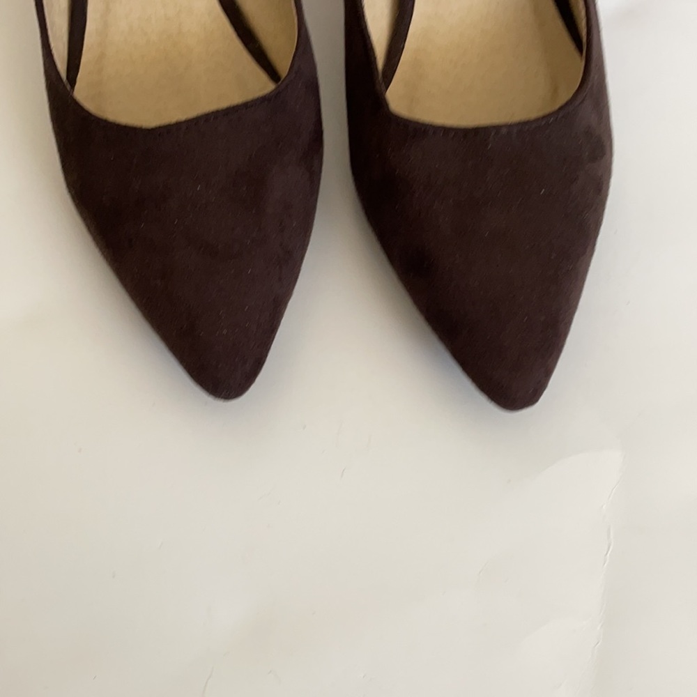 Boston design studio brown suede heel shoes 7.5 - Picture 3 of 8